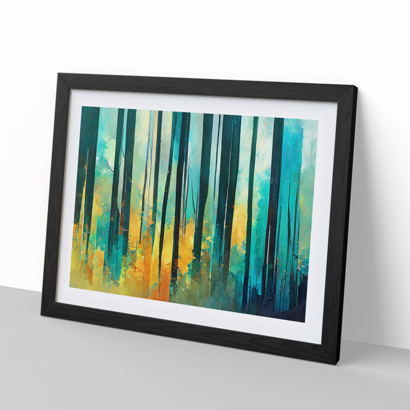 Awesome Abstract Forest Vol.5 - Framed Print, Black, 34cm H x 46cm W x 2cm D