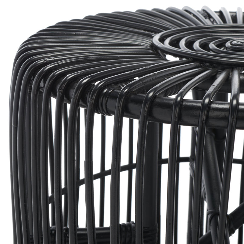 Table de bout haute tambour 19,685039370079 Martensdale, Noir, Noir