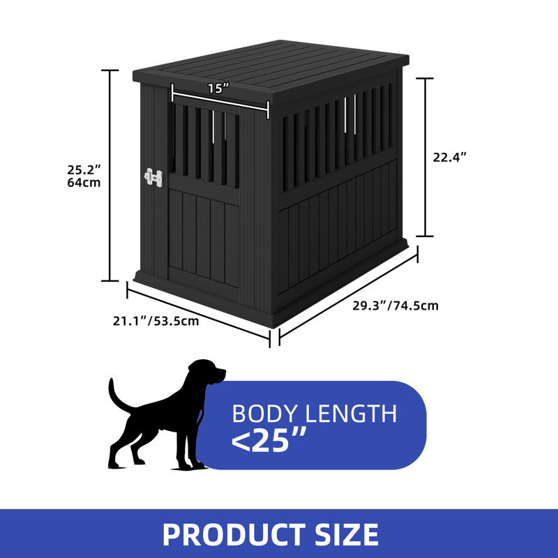 Niche pour chien et table d'appoint Elegant, Noir