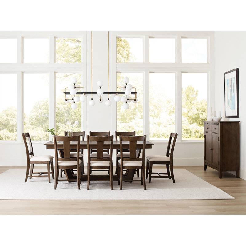 80" RECTANGULAR TRESTLE TABLE PKG, MOCHA