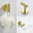 Gold Sus304 Stainless Steel 3 Bathroom Hardware. Rust- Bath Shower . Includes Towel Bar, Toilet Paper Holder, Robe Hook. Contemporary Design With Scratch- Finish. Simple Installation Included-38823500
