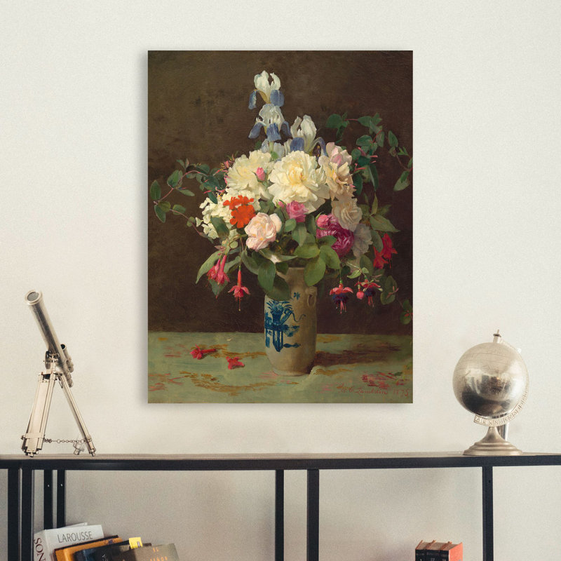 Vase Of Flowers by George Cochran Lambdin - Wrapped Canvas Print, 100cm H x 70cm W x 4cm D