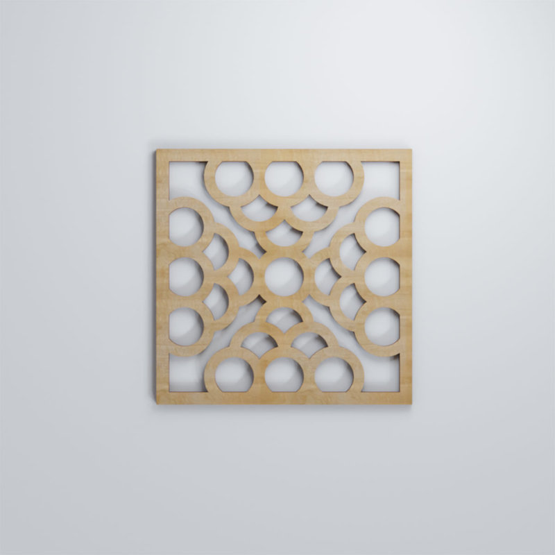 Panneaux muraux décoratifs en bois Harlingen, Hickory, H 11 3/8 po x l 11 3/8 po x P 3/8 po