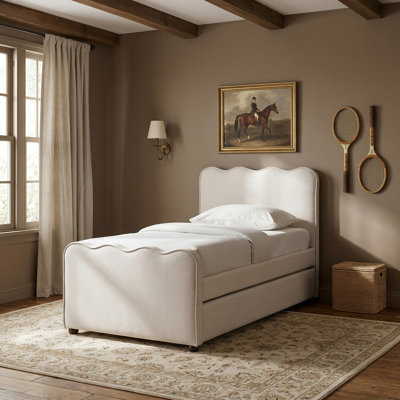Lit gigogne en velours Gatsby Guildford Mohair