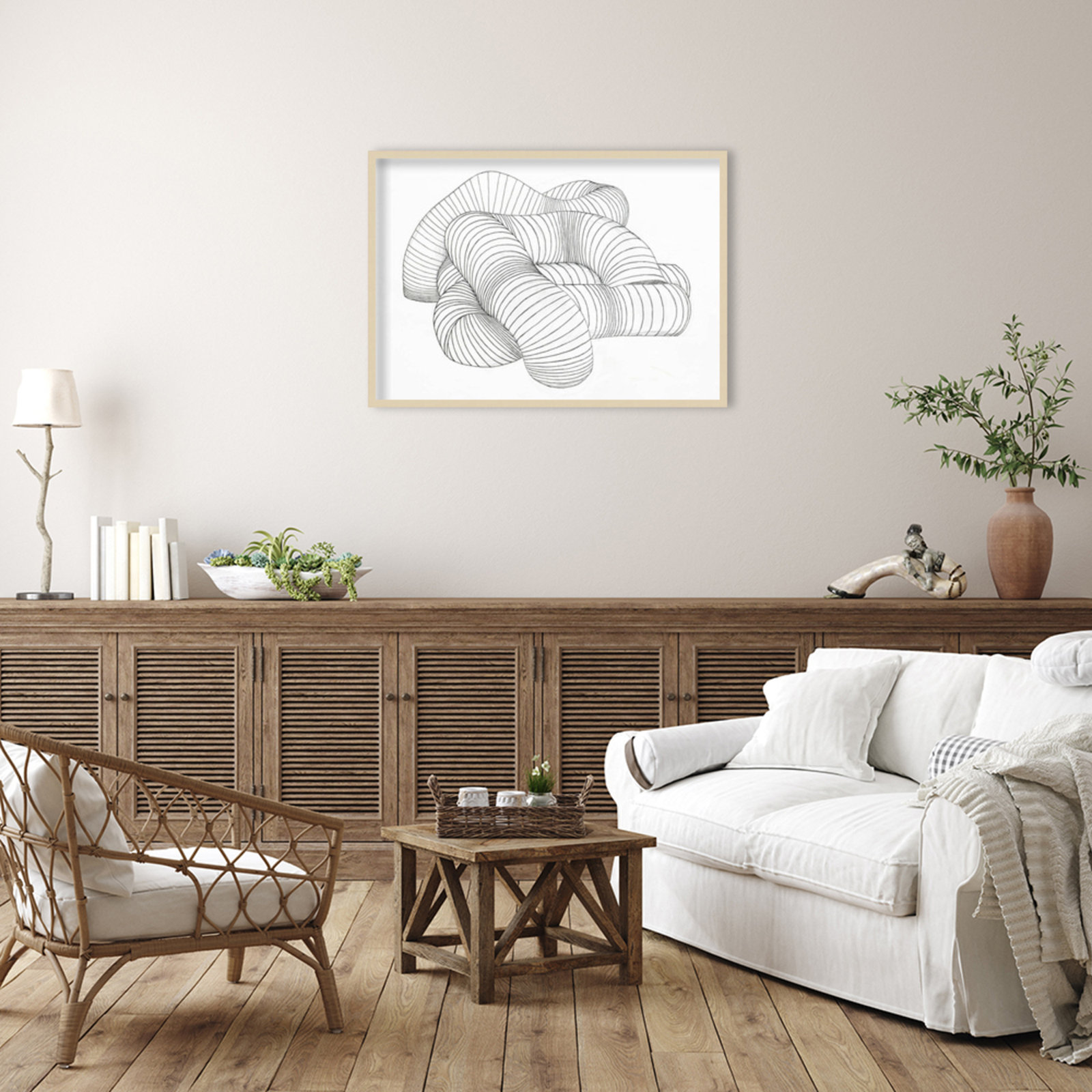 Grudie Hydro Pipes Print by Alex Dunn, 29" H x 41" W x 1" D, Brown