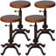 Tabouret de bar pivotant vintage 22,04 à 25,98 pouces avec tabourets de comptoir industriels réglables pour îlot de cuisine avec repose-pieds