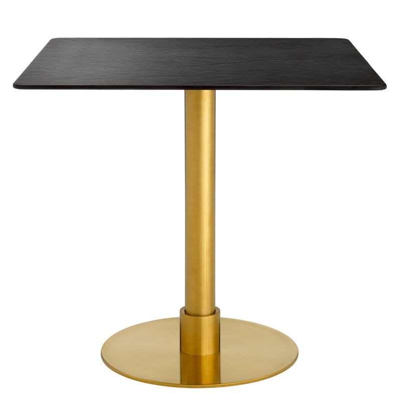 Dining Table Terzo Brushed Brass Finish - Central Pipe