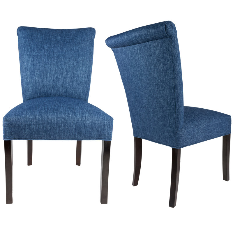 Armannai 18.5'' H Fabric Upholstered Parsons Chair, Blue Denim