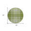 Tapis rond vert 8 po