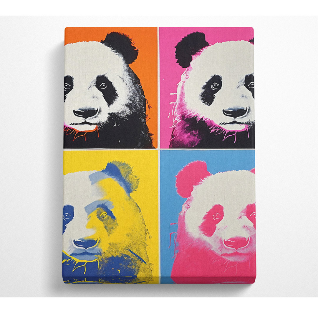 Leinwandbild Panda Popart