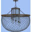 Lustre 9 lumières Marion avec finition bronze et bois H 44,25 po