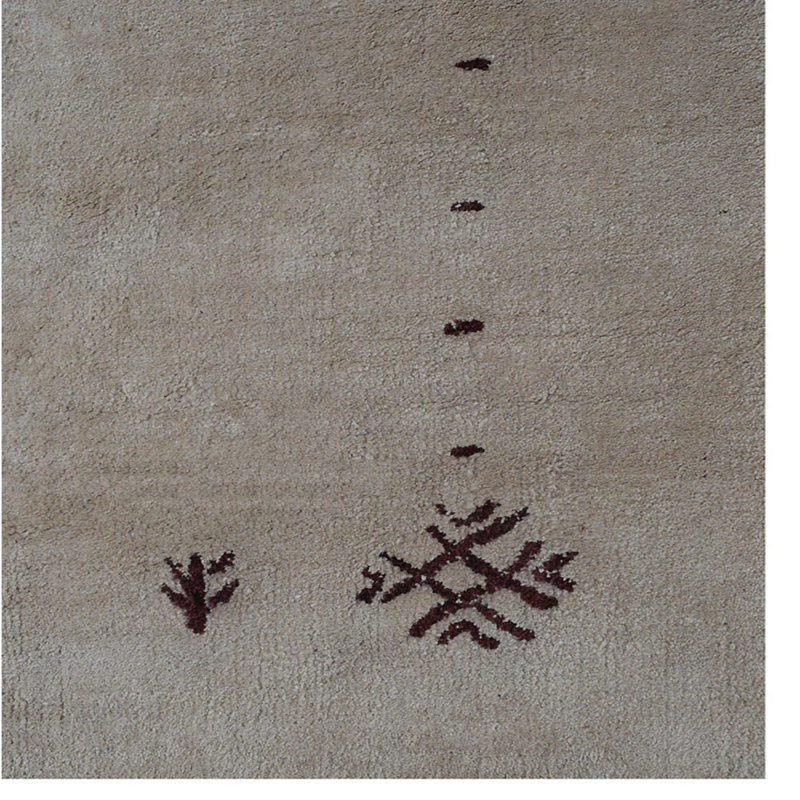 TAPIS DE BAIN EN Soie nouée à la main Breyonna - forme rectangulaire, couleur bleue, design contemporain, Square 8'