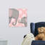 «Elephant Mommy and Baby on Pink», impression-26547957-49378437