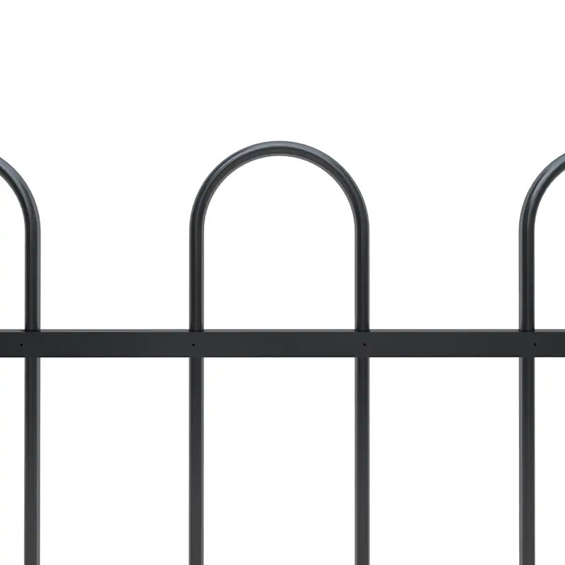 Danyel Black Metal Fence Panels Included, 110cm H x 1530cm W x 2cm D