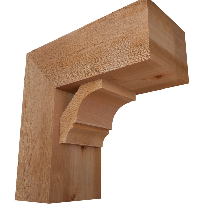 Support de bloc Balboa avec entretoise décalée, 18 po x 18 po, Cèdre rouge occidental de l 8 po (scié brut)