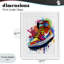 Graffiti Sneaker sur blanc, reproduction encadrée sous verre, design by Creative Studio-1016169169-1016169174