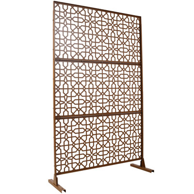Écran d'intimité extérieur et intérieur en métal, écran d'intimité décoratif autoportant pour terrasse de balcon, panneaux de clôture d'intimité pour jardin extérieur