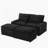 Loveseat Sofa With Four USB Ports And Two Cup Holders, Sectional Convertible Sofa With Storage Space And Two Movable Ottomans-1907080606