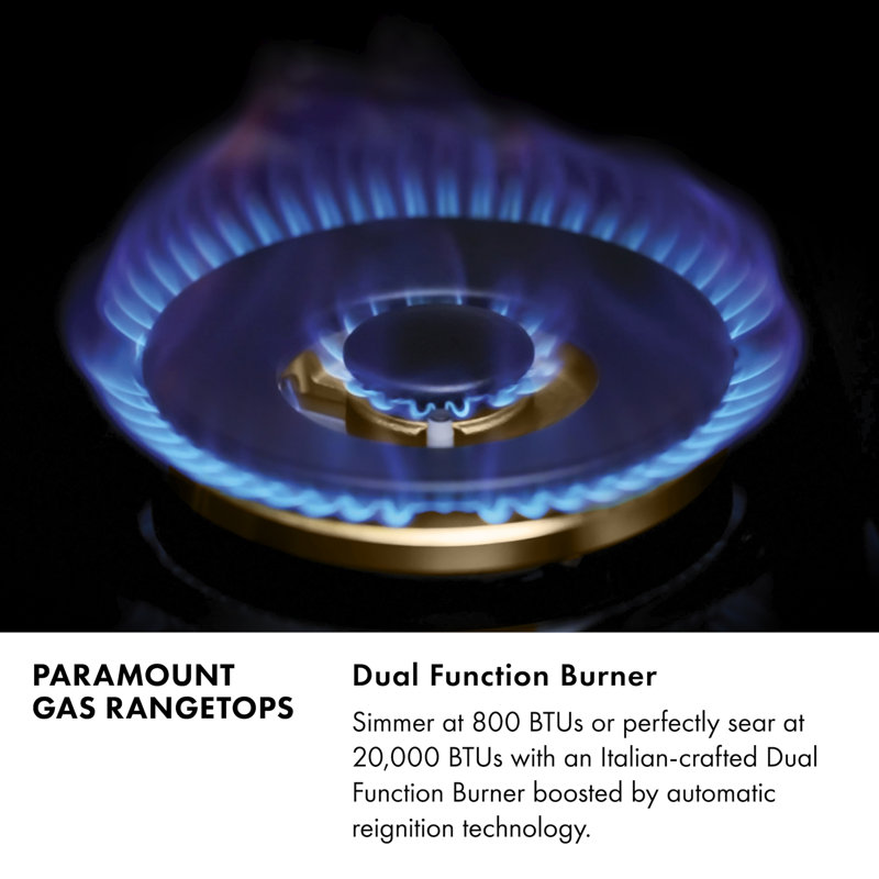 ZLINE 30 in. Paramount Gas Rangetop with 4 Burners and Porcelain Cooktop in Stainless Steel, Stainless Steel
