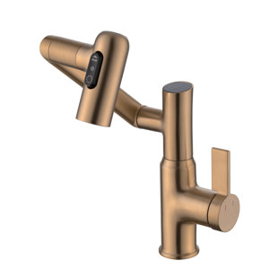 Lefton Rotatable Single Hole Bathroom Faucet with Temperature Display BF2204