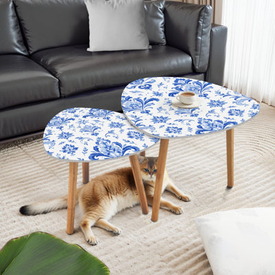 Ensemble de 2 tables basses gigognes Triangle