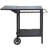 Outdoor Grill Dining Cart With Double-Shelf, BBQ Movable Food Prep Table, Multifunctional Foldable Iron Table Top, Portable Modular Carts For Pizza Oven, Worktable With 2 Wheels, Carry Handle
