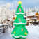 Christmas Inflatable 5FT Inflatable Christmas Tree Blow Up Christmas Tree with LED Lights Built-in