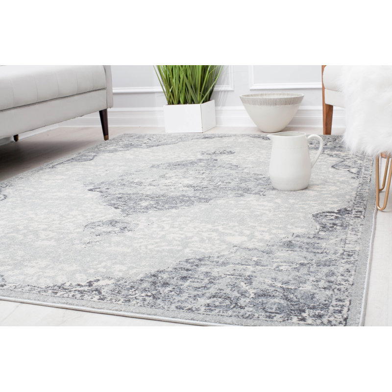 Hailey Vintage Spring Snowflake Area Rug, Rectangle 5' x 7'