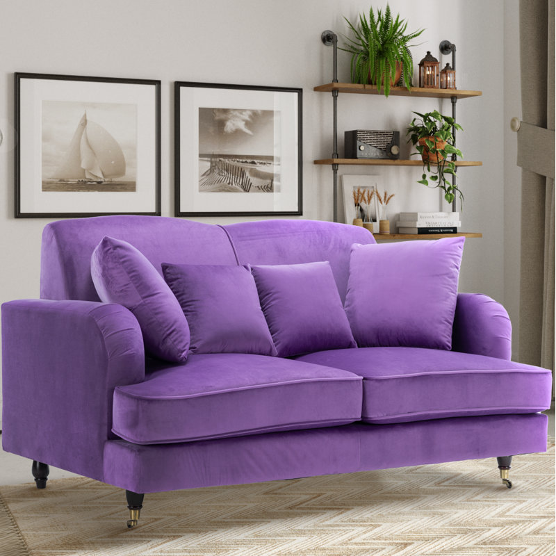 Penermon Roll Arms Sofa, 2, Purple