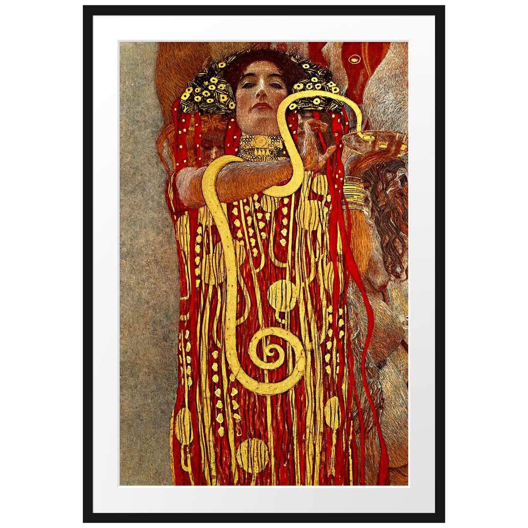 Gerahmter Grafikdruck Hygieia von Gustav Klimt