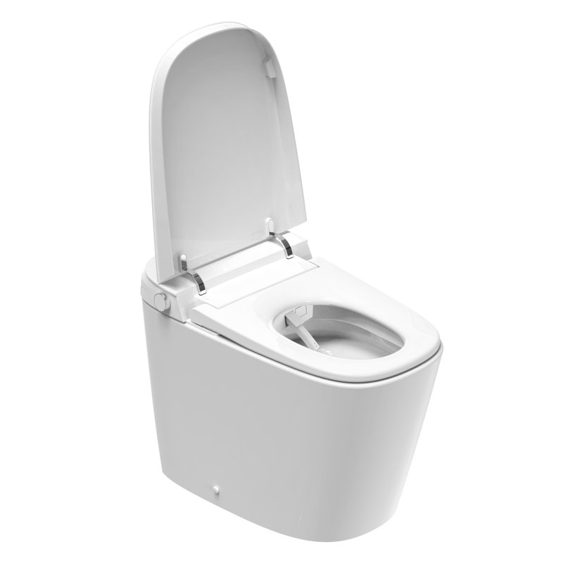 JACUZZI Smart Bidet Toilet, Auto Open/Close Lid, Soft Closing, Foot Sensor Flush, Instant Heating Seat, Warm Wash/Air Dryer, Front/Rear Wash