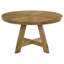 Ensemble de table de salle à manger 5 pièces Danie, bois franc brun chêne, 4 chaises beiges