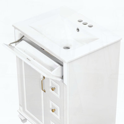 Meuble-lavabo de salle de bain de 24 pouces avec lavabo