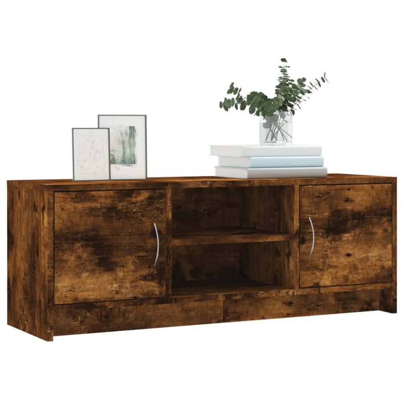 Madelyn Unfinished TV Stand for TVs up to 43", Smoked Oak