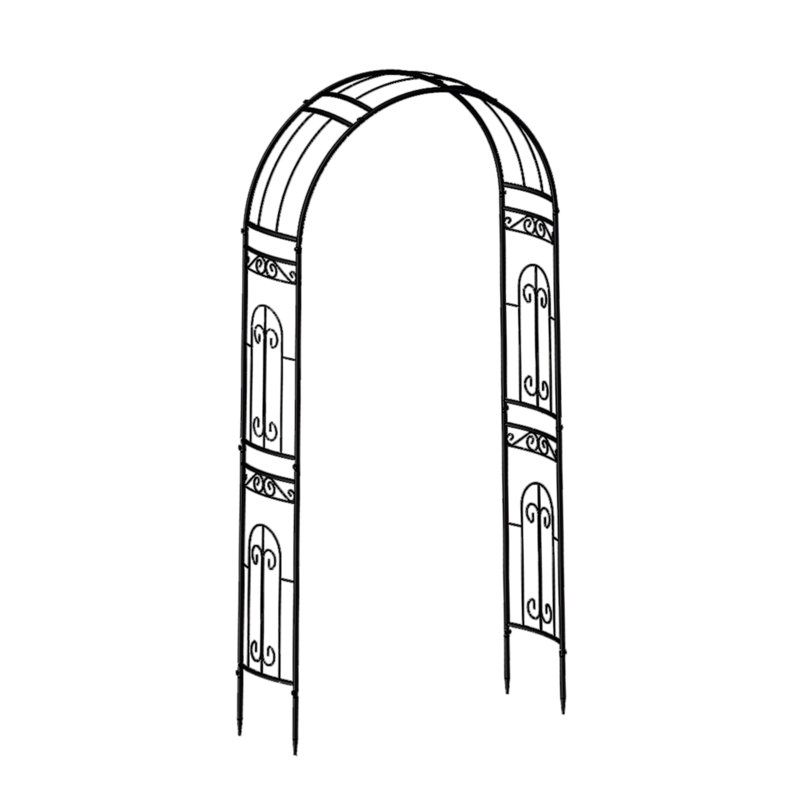 Treillis en fer Scendor, 87 po x 45 po, Black