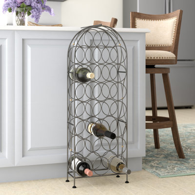 Bauerle Iron Wine Bottle Rack in Silver