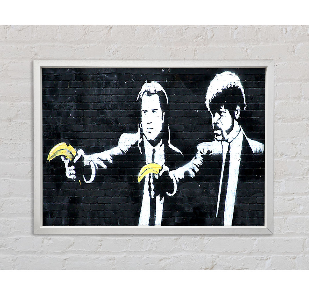 Banksy Pulp Fiction - Einzelner Bilderrahmen Kunstdrucke auf Leinwand