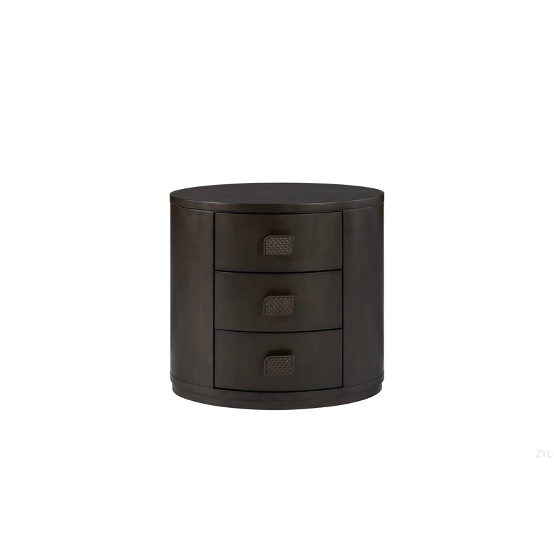 3 Drawer Oval Nightstand
