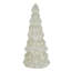 Glass Cone Tree With Light - Set of 3 - 3.5" x 3.5" x 8.3" - Cream