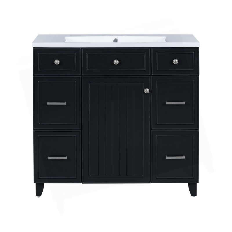 Meuble-lavabo polyvalent avec rangement spacieux et design fonctionnel