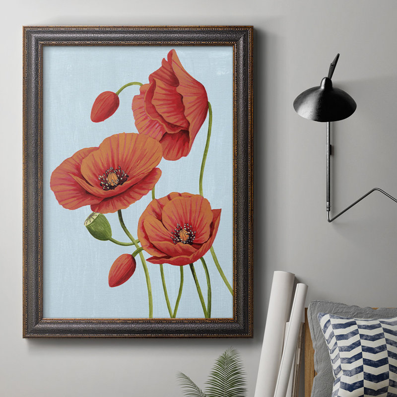 Toile encadrée de qualité supérieure Poppy Topple II - prête à être accrochée, H 20 po x l 16 po x P 2,5 po