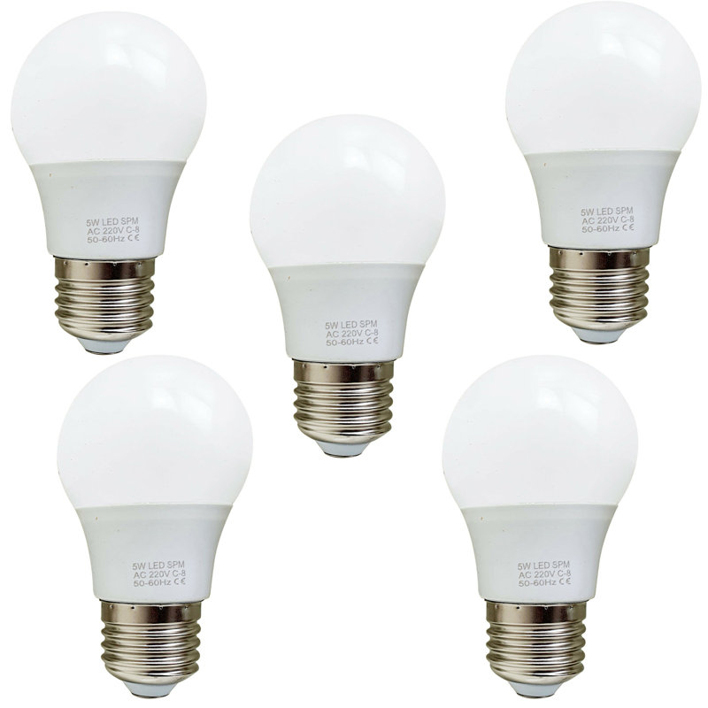 Meis A60 Globe LED E27 12W Bulb 5PK, 3W