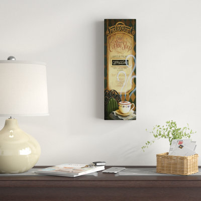 «Coffee Shop menu», affiche vintage sur toile tendue