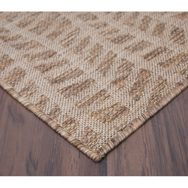 Dovecove Brown/Natural Indoor / Outdoor Area Rug & Reviews | Wayfair