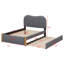 Lit plateforme tapissier avec lit gigogne-681939558