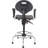 Backed Adjustable Height Ergonomic Industrial Stool Footring