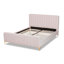 Lit plateforme grand lit Krecic, rose pâle, l 64,60 po x L 86,60 po x H 40,90 po-1611604200-1611604206