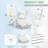 Folding Adirondack Chair with Retractable Footrest, Patio Chair with 2 Cup Holders-1305091076