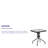 Amlie Square Tempered Glass Metal Table with Smooth Ripple Design Top-451080739-451083923