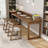 Modern Simple Rectangular Solid Pine Wood Desks-549461153